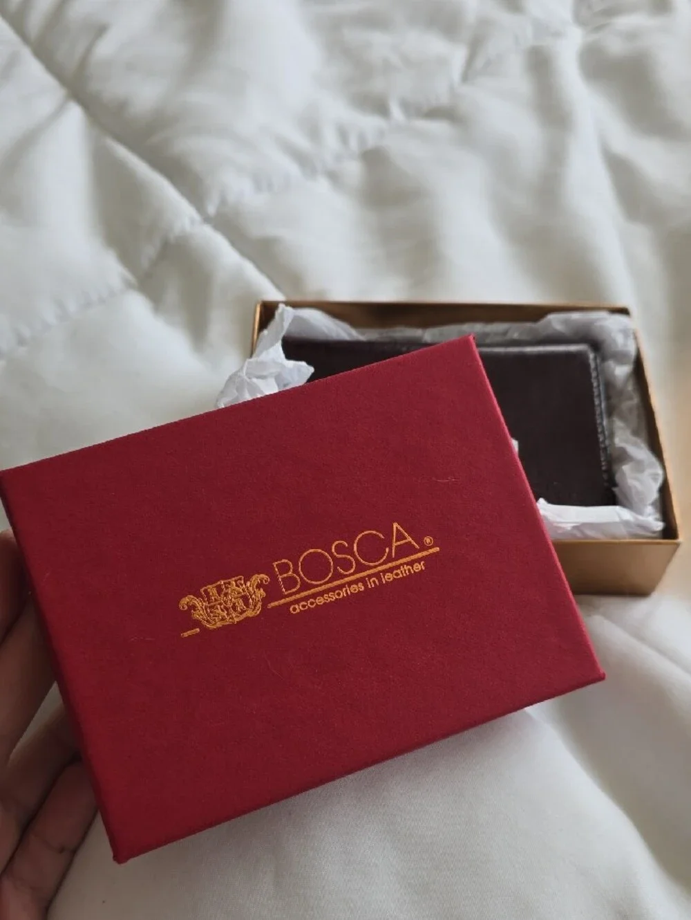Bosca compact leather